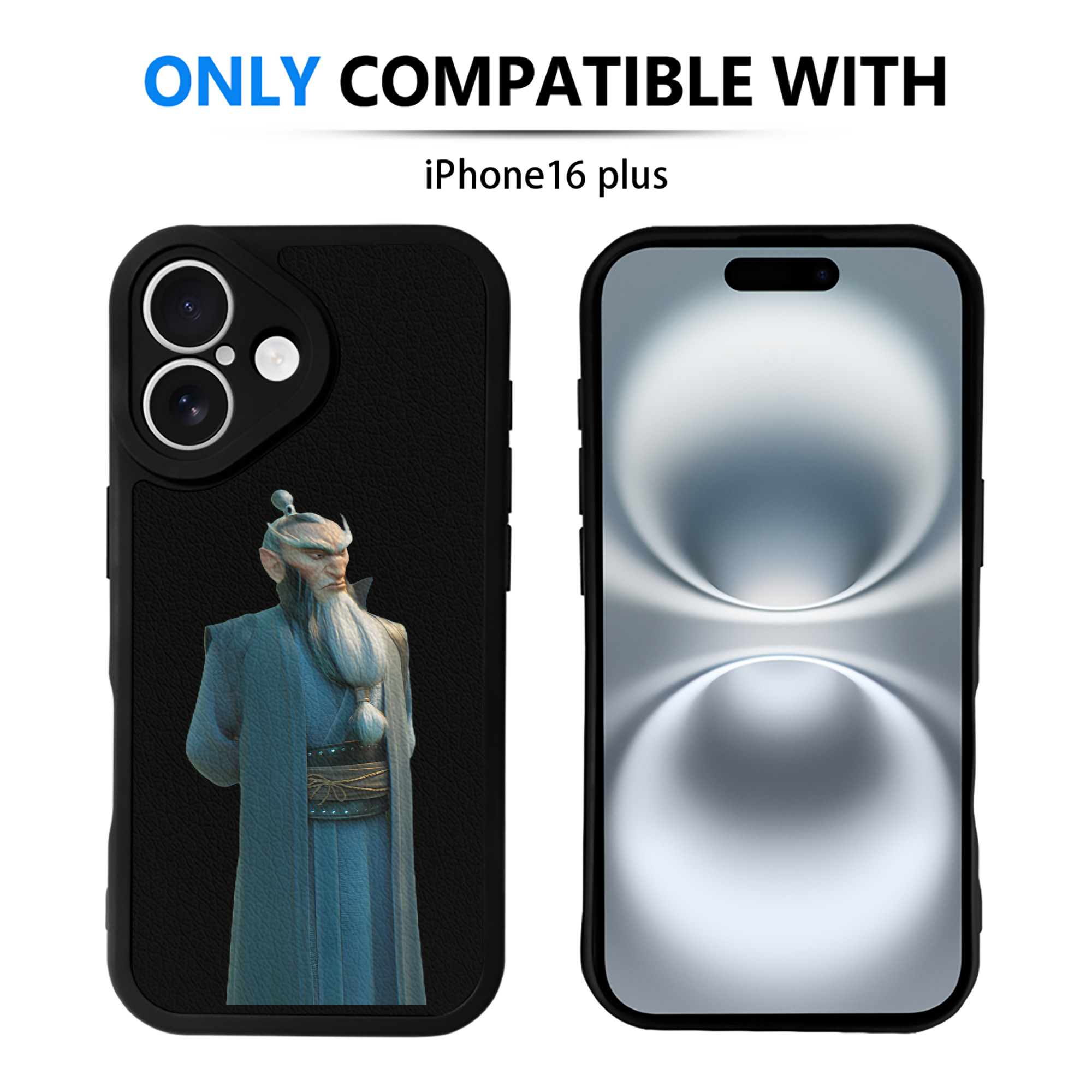 （画像用） Ne Zha 2 ナタ 魔童の大暴れ 【iPhone 16シリーズ対応】シリコンスマホケース（レザー調） 材質：シリコン